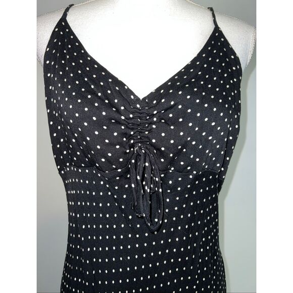 Women’s Black w/ white polka dots maxi Dress XL - Picture 2 of 10